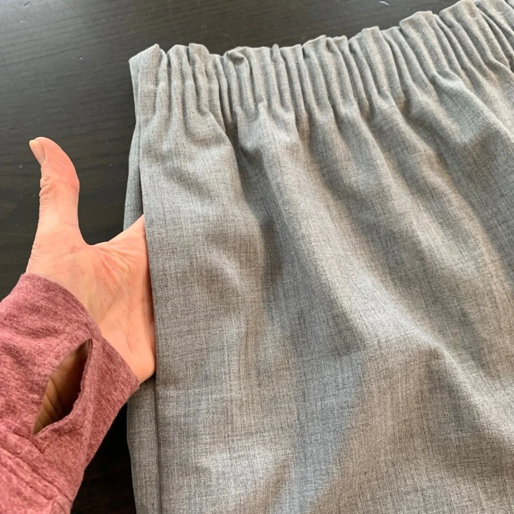 J.Crew Mercantile Womens Grey Elastic Waist Mini Skirt Pockets  10 Classic Comfy